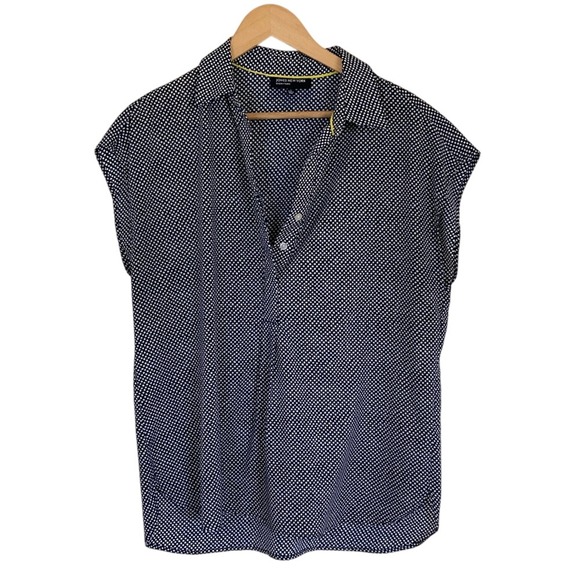 Jones New York Womens Sleeveless‎ Blue Casual Popover Shirt Blouse Size Large - Picture 1 of 10